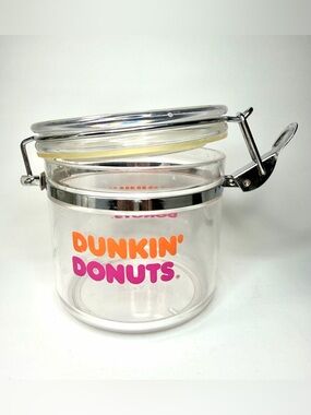 1996 Dunkin’ Donuts Lidded Canister Coffee Jar Vintage Logo